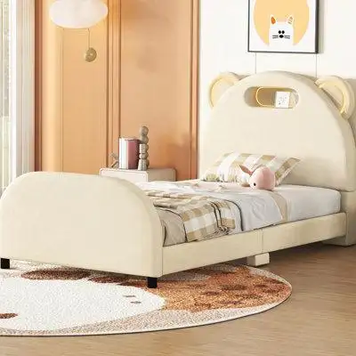 This fun platform bed showcases an understated profile and clean lines for an artistic look in your...