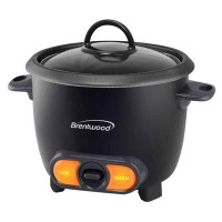 Brentwood Brentwood 3 Cup Uncooked/6 Cup Cooked Non Stick Rice Cooker In Black