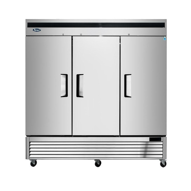 Atosa MBF8508GR 82 Inch Reach In Refrigerator – 3 Door – Bottom Mount Compressor Stainless steel exterior &amp; interior in Other Business & Industrial in Ontario - Image 2