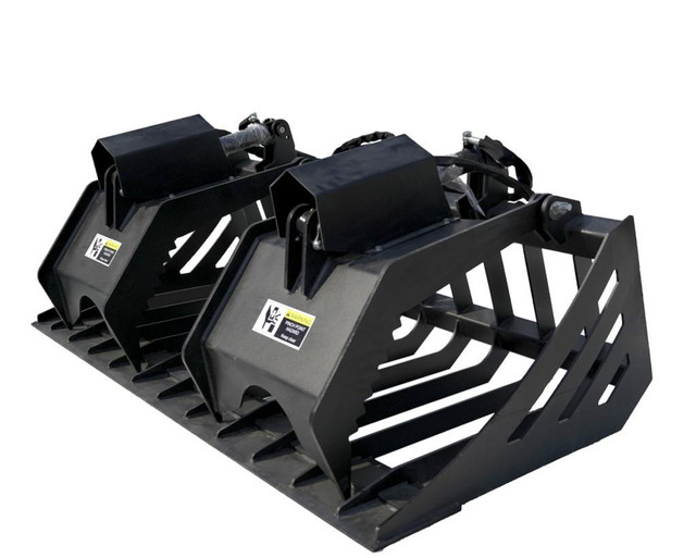 Brand new High Quality Skid Steer Attachment 72 Rock Skeleton Grapple bucket - Universal! We offer Finance, Call now! in Heavy Equipment Parts & Accessories - Image 2