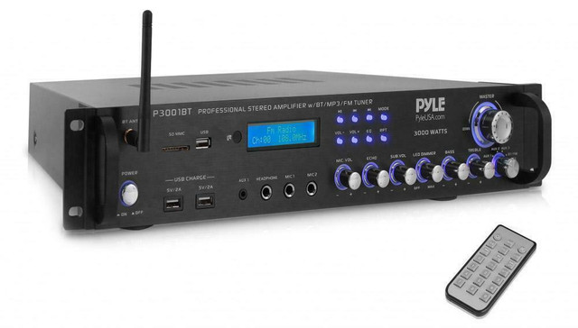 New PYLE P3001BT 3000 WATT BLUETOOTH HYBRID HOME THEATRE AMPLIFIER - Easily stream from you phone and enjoy! in Stereo Systems & Home Theatre