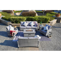 Winston Porter 6 Piece Rattan Complete Patio Set with Cushions