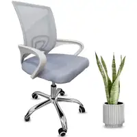 MotionGrey Mesh Series - Executive Ergonomic Computer Desk Home Office Chair with Mesh Back - White
