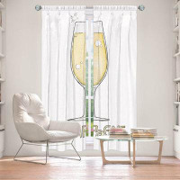 East Urban Home Lined Window Curtains 2-panel Set for Window Size by Marley Ungaro - Cocktails Champagne